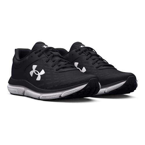 UNDER ARMOUR WOMEN'S CHARGED ASSERT 10 RUN SHOE SIZE WOMEN 7 BLACK/WHITE - Like New