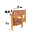 Seven Seas Teak Waterproof Corner Bench With Shelf - Brand New