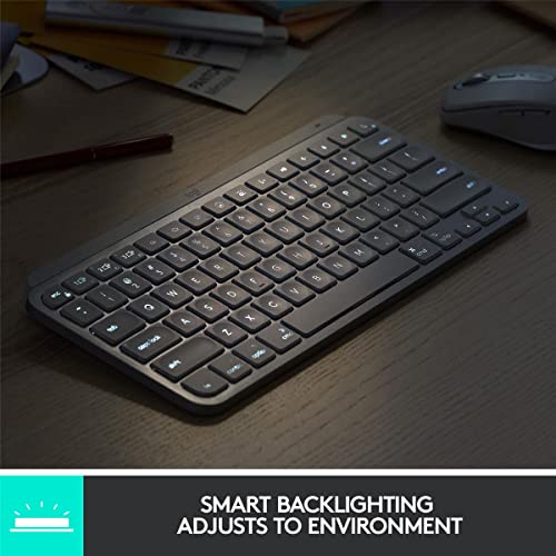 LOGITECH MX KEYS MINI WIRELESS BLUETOOTH KEYBOARD IN BLACK - BLACK - Like New