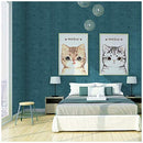 HaokHome 107 Non Woven Silk Wallpaper Blue/Green Fibrous Wall Paper 20.8"x393.7" - Brand New
