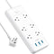ANKER POWERPORT STRIP 6 WITH 3 USB PORTS - WHITE - Like New