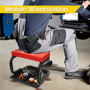 MAXWORKS MECHANICS ROLLER SEAT, 250 LBS CAPACITY PADDED ROLLING - RED/BLACK - Brand New