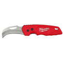 MILWAUKEE'S TOOL 48-22-1525 FASTBACK HAWKBILL FOLDING KNIFE - RED - Like New