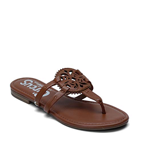 CIRCUS NY BY SAM EDELMAN WOMEN'S CANYON FLAT SANDAL SIZE 7.5 - SADDLE - Like New