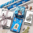 WRAPAHOLIC Christmas Wrapping Paper Roll - Navy and Gold Reindeer - Brand New