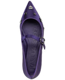 KL343222 KARL LAGERFELD Paris Women's Veyda Mary Jane Flats Size 6 DEEP PLUM - Like New