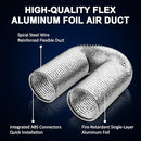 TBCDHCMC 10 INCH SINGLE-LAYER ALUMINUM PET FLEXIBLE DRYER VENT HOSE - ALUMINUM - Like New