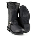 Xelement 1440 Men's The Classic Black Engineer Motorcycle Premium Leather Boots - Brand New
