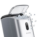 ECOZY NUGGET ICE MAKER COUNTERTOP CHEWABLE PELLET ICE CUBES IM-NS280C - Silver - Like New