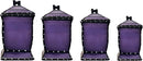 ACK RUFFLE 4-PIECE CANISTER SET - PURPLE - Like New