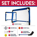FRANKLIN SPORTS INDOOR MINI GOAL SPORTS SET - 3 IN 1 KIDS - BLUE - Like New