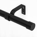 NICETOWN Adjustable Curtain Rod 1" Diameter Modern Matte Black - Brand New