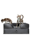 NOAH & PAW DOG BED 28X23X11 INCH ORTHOPEDIC FOR MEDIUM PETS VELVET/GRAY - Brand New