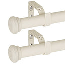 Oneach 2 pack 1 inch Curtain Rod for Windows 48 to 84 inch Adjustable B0B7B2FY4R - Brand New