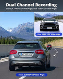 KINGSLIM DASH CAM FRONT REAR 2K+1080P MINI WIFI DASH CAMERA E2PRO - BLACK - Like New