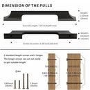 LUXSAMG 5 PACK CABINET PULLS SOLID ALLOY 5.04" (128MM) HOLE CENTER - BLACK - Brand New