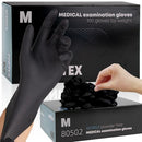 FINITEX BLACK NITRILE DISPOSABLE GLOVES, 5MIL Nitrile Powder-Free, MEDIUM - Brand New