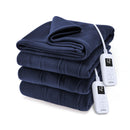 Sunbeam Royal Ultra Fleece Heated Electric Blanket, 90" x 100", Indigo - Like New