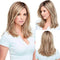 BLONDE UNICORN SHOULDER LENGTH STRAIGHT HAIR WIG :FIBER & REMY HUMAN HAIR - Like New
