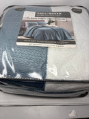 ARTISTIC LINEN COMPASS HOME REVERSIBLE COMFORTER FULL/QUEEN - CABLESTONE BLUE - Brand New