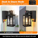 Motion Sensor Dusk Dawn Outdoor Wall Light Fixture with GFCI Outlets - Like New