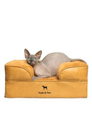 NOAH & PAW SMALL DOG BED 20X15X8 INCH ORTHOPEDIC MEMORY GEL - CAMEL - Like New