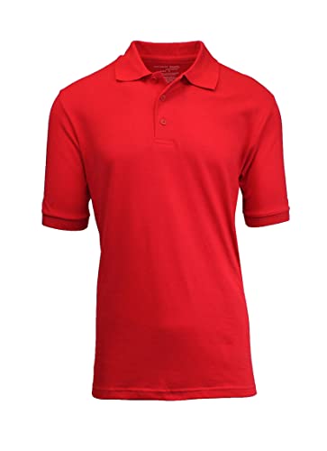 GALAXY BY HARVIC MENS POLO PIQUE SHIRT SIZE 2XL RED MPQ-54RD - Brand New