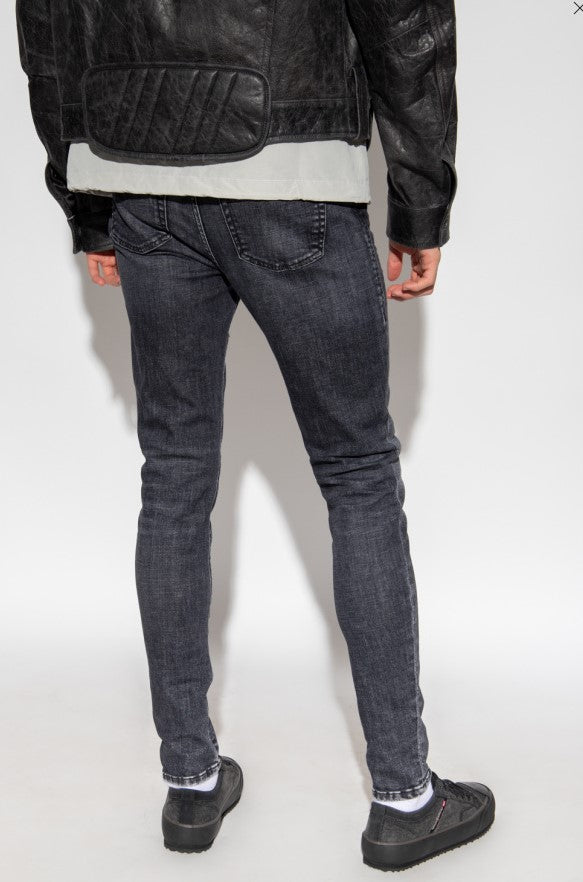 DIESEL MEN'S SKINNY FIT HIGH WAIST SKINNY LEG - SIZE: MEN 33X32 - BLACK WASH - Like New