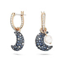SWAROVSKI LUNA CRYSTAL JEWELRY COLLECTION, SET OF 2 - DROP EARRINGS - BLUE - Like New