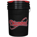 Diamond 6-Gallon Ball Bucket with 30 DBP Baseballs B000QD56Y6 - Black - Brand New