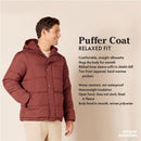 AMAZON ESSENTIALS HEAVYWEIGHT HOODED PUFFER COAT MEN'S NAVY SIZE L - Brand New