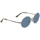 RAY-BAN OVAL SUNGLASSES - SILVER FRAME, AZURE/BLUE GRADIENT LENSES, 54-19-145 2N - Like New