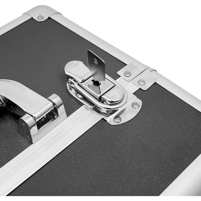 AOOCHU ROLLING MAKEUP TRAIN CASE TRAVEL MAKE UP CASE COSMETIC TRAIN CASE - BLACK - Like New