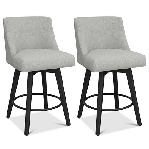 CARTERCHAIRR COUNTER HEIGHT BAR STOOLS FABRIC UPHOLSTERED MODERN COUNTER STOLLS - Like New