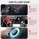 ATKMAYI 3000A PEAK CAR BATTERY JUMP STARTER,20000MAH, LED LIGHT - BLACK/RED - Like New