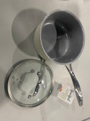 GOODFUL 2.5QT TITANIUM REINFORCED CERAMIC NON-STICK SAUCEPAN - GRAY/WHITE - Like New