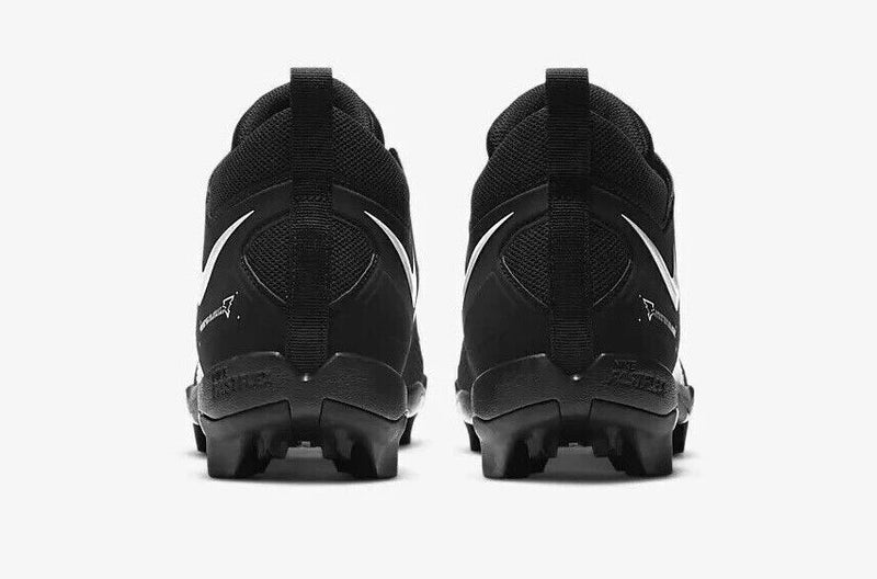 Nike Men's Alpha Menace 3 Shark Football Cleats Black/White Size 9.5 - Brand New
