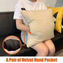 Naconic Electric Heated Throw Pillow Scatter Cushion Hand Pockets Warmer - Ivory - Like New