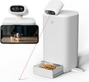 HHOLOVE Cat Camera 360° 1080P HD Pet Feeder Remote Feeding App Control - WHITE - Like New