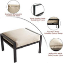 Sports Festival Patio Ottoman Metal Footstool Soft Thick Cushion B091CM3K9T - Brand New