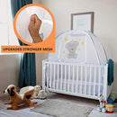 Safety Pop up Crib Tent Cover B08NK2BNDV - Premium Soft Stylish Crib Tent - Like New