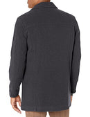COLE HAAN MEN'S BUTTON UP WOOL PLUSH CAR COAT SIZE MEN M CHARCOAL - Brand New