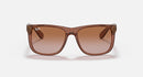 RAY-BAN JUSTIN CLASSIC SUNGLASSES, BROWN LENSES, 6594-13 50-16-145-2N - Like New
