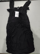 FOREVER 21 WOMEN'S MINI LEN DRESS - SIZE: WOMEN M - BLACK - Brand New