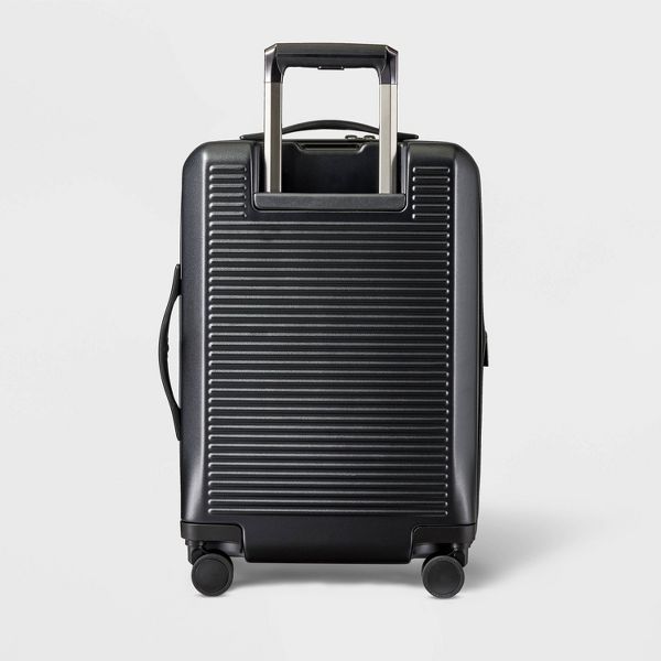 OPEN STORY SIGNATURE HARDSIDE CARRY SPINNER SUITCASE DURABLE POLYCARBONATE BLACK - Like New
