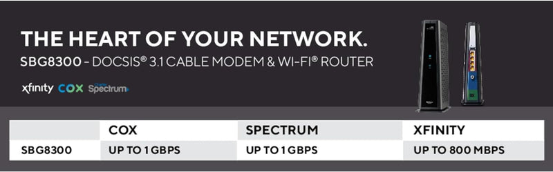 ARRIS SURFboard SBG8300 DOCSIS 3.1 Gigabit Cable Modem & Wi-Fi - Scratch & Dent