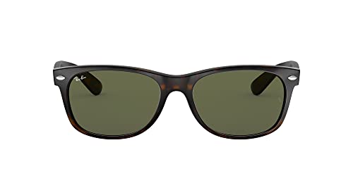 Ray-Ban RB2132 New Wayfarer Square Sunglasses Tortoise/G15 Green 52MM - Like New