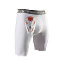 SHOCK DOCTOR YOUTH COMPRESSION SHORTS WITH PROTECTIVE CUPS - WHITE - Like New