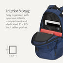 SWISSGEAR CITY PACK, SLIM PROFILE, 15.9L, 18-INCH SA3598 - NAVY BALLISTIC - Brand New