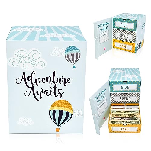 TPB-MONEYDECOR - THREE DRAWERS FOR BILLS AND COINS - ADVENTURE AWAITS - Like New